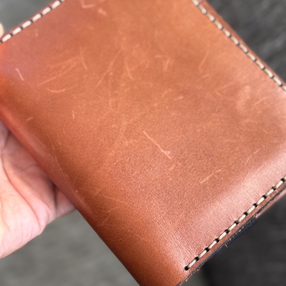 Galen Leather A6 Notebook Cover - Brown, Veg Tan Leather imported from Turkey - Picture 4 of 7